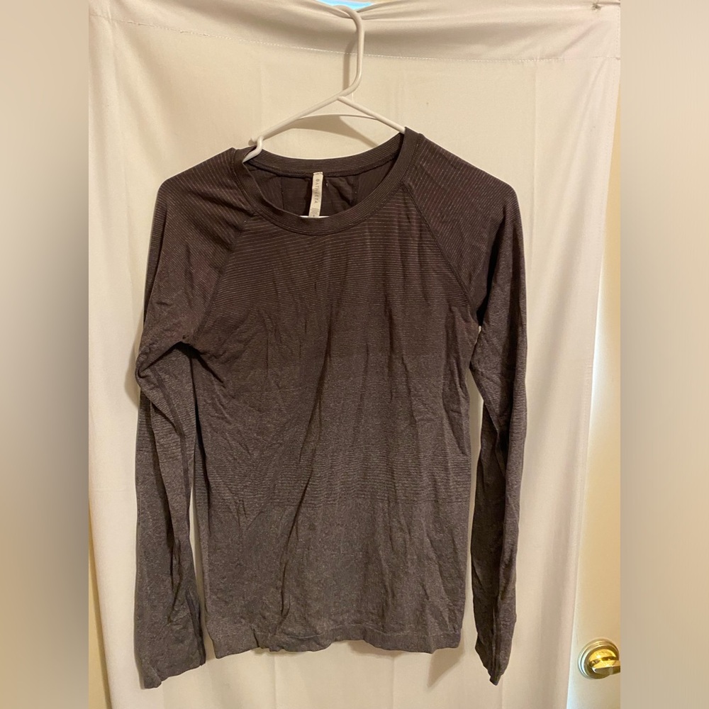Athleta Charcoal Long Sleeve Top
